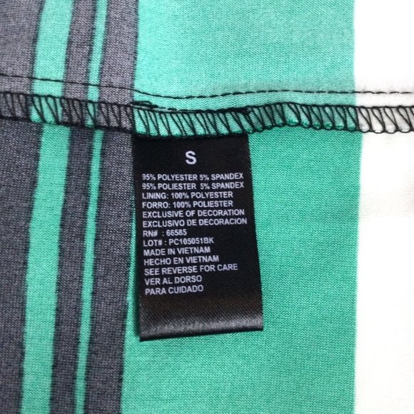 PERCEPTIONS Sleeveless Striped Dress Pleat Detail - Picture 6 of 8